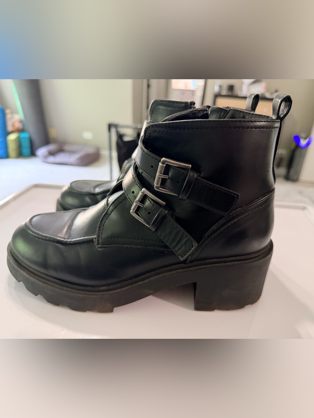 Kensie Black Buckle Boots